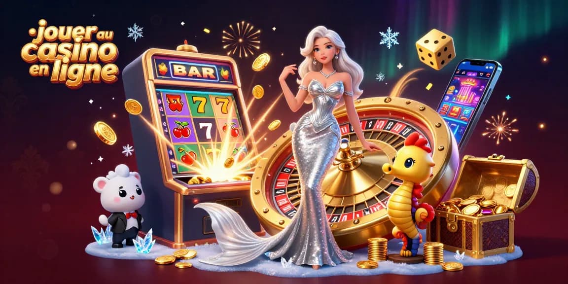 Experience playing at online casinos with a vibrant, dynamic scene showcasing engaging games and excitement.
