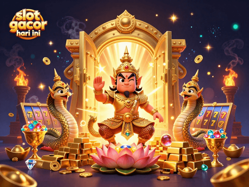 Menangkan slot gacor hari ini dengan penjaga kuil bertema kasino dan beragam harta berkilauan.