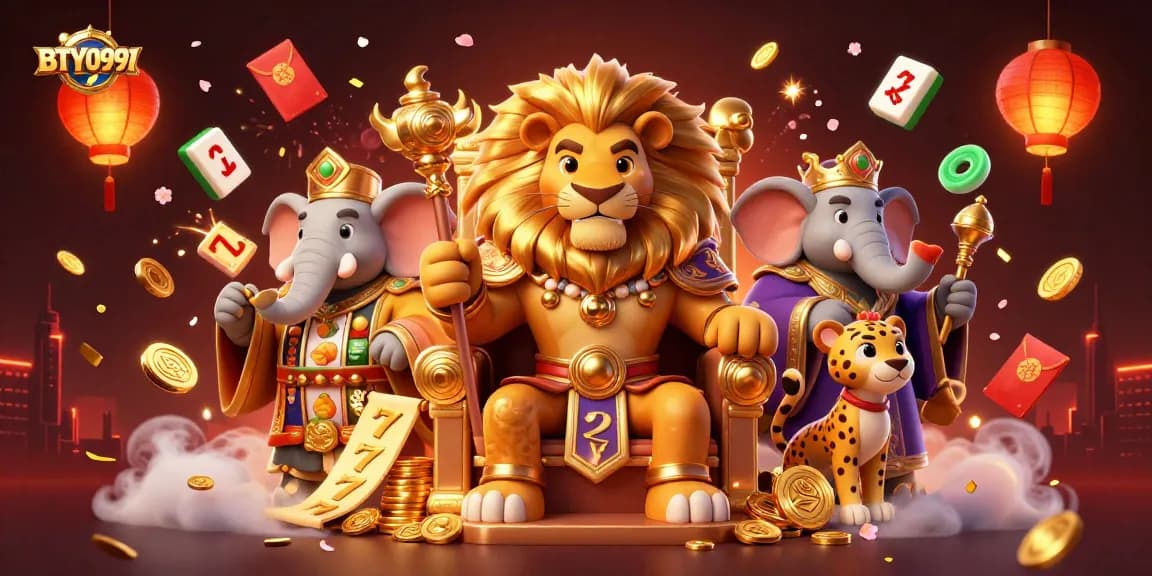 Experience the excitement of BTY0991 casino strategies with a vibrant 3D scene featuring rich gaming elements.