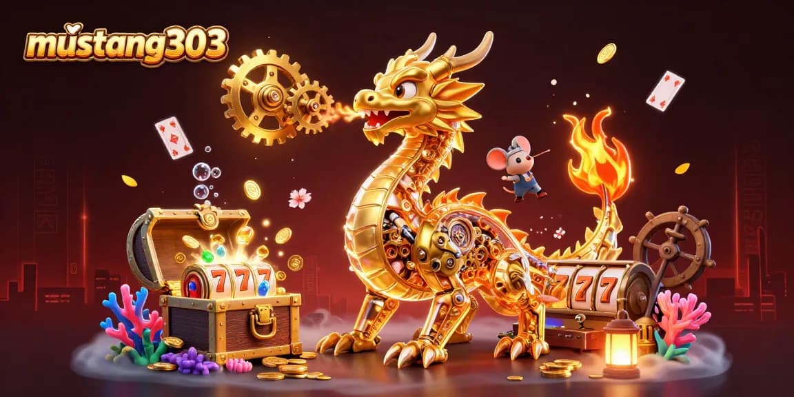 Experience thrilling wins with mustang303's golden dragon and captivating gambling elements.