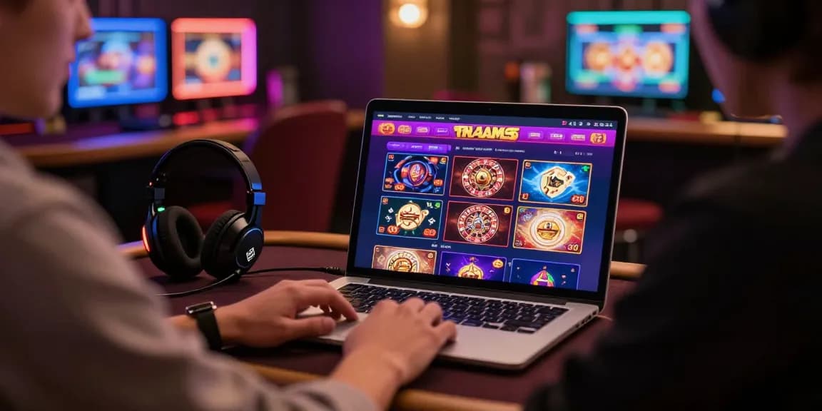 Casino non aams sicuri exploration in a vibrant online gaming space, person engaging with various casino platforms.