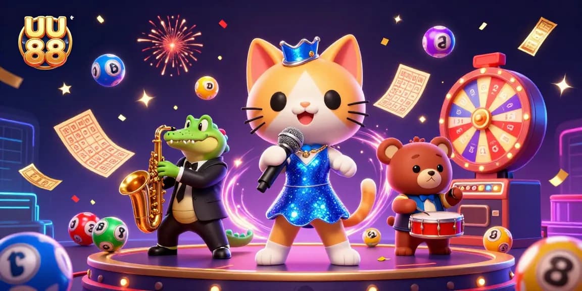 Engage with uu 88 and experience thrilling casino vibes with a jazzy celebration scene.