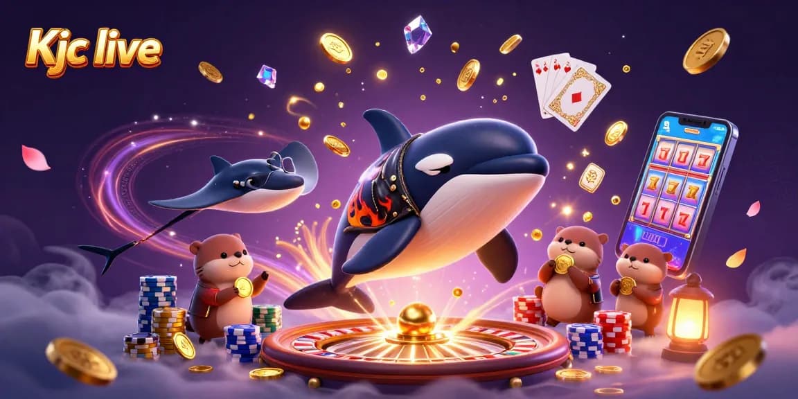 Engage with Kjc live action, featuring vibrant characters in a dynamic gambling scene.
