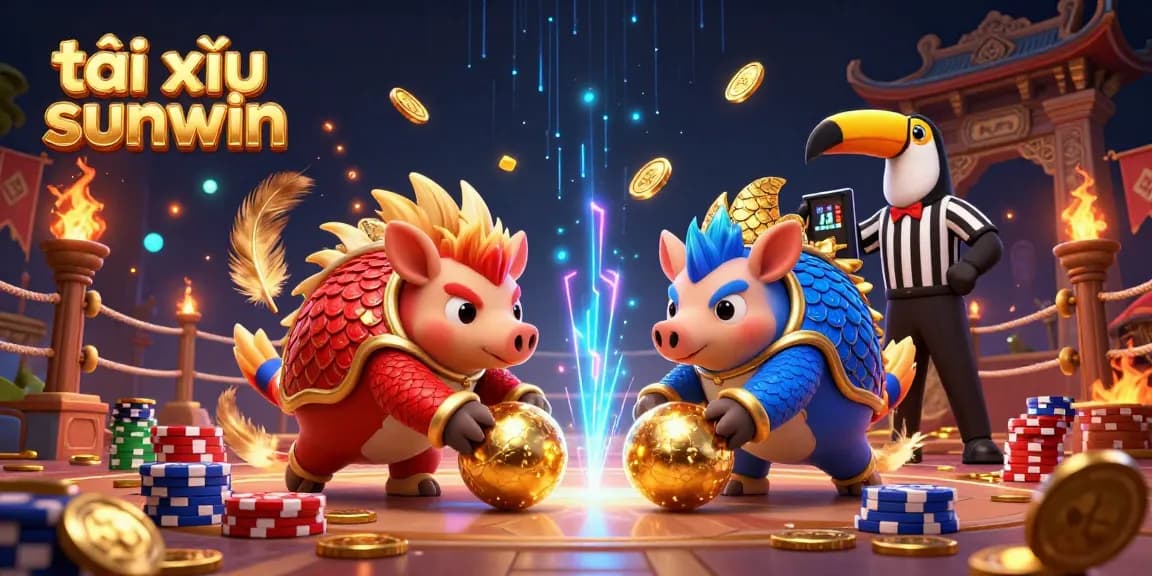 Engage in thrilling gameplay with tài xỉu sunwin, as pangolins compete amidst dazzling casino elements.