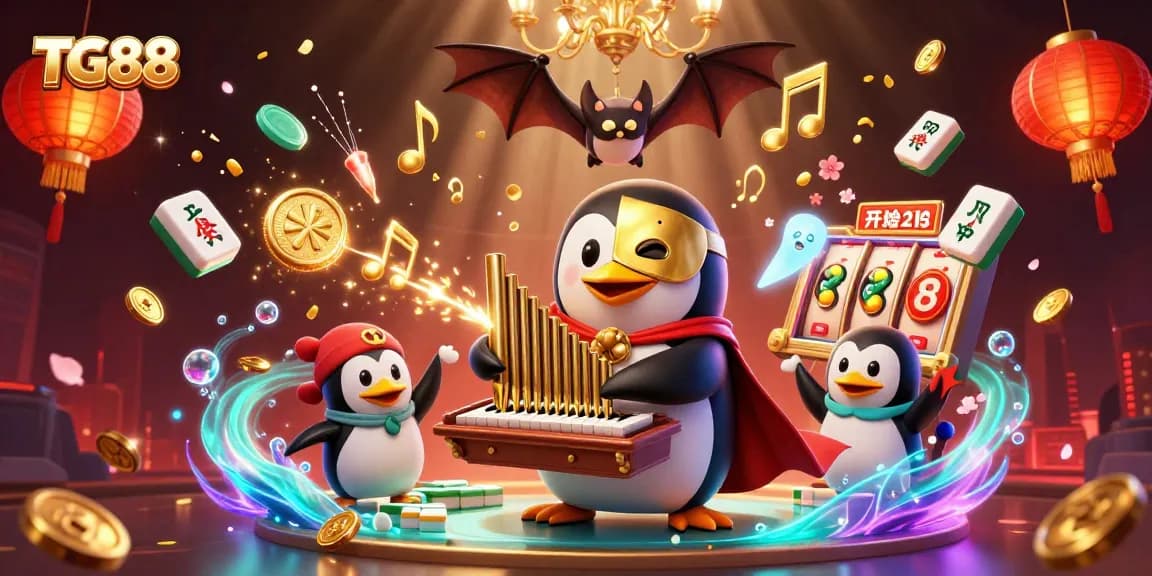 Experience thrilling games on TG88 with vibrant casino elements and engaging characters in a rich environment.
