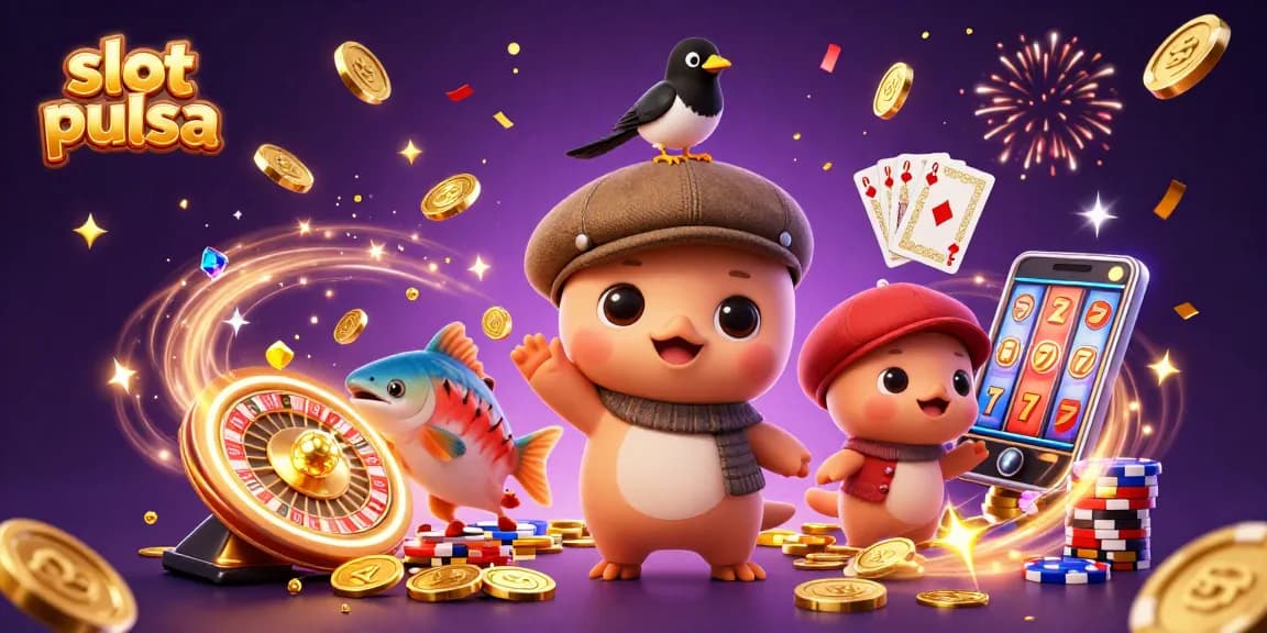 Rasakan sensasi slot pulsa dengan karakter yang menarik di tengah jackpot yang mengalir dan keseruan kasino.