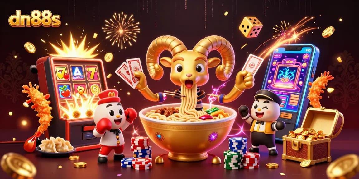 Experience thrilling gameplay at dn88s with a lively scene of characters engaging in casino excitement and lavish winning.