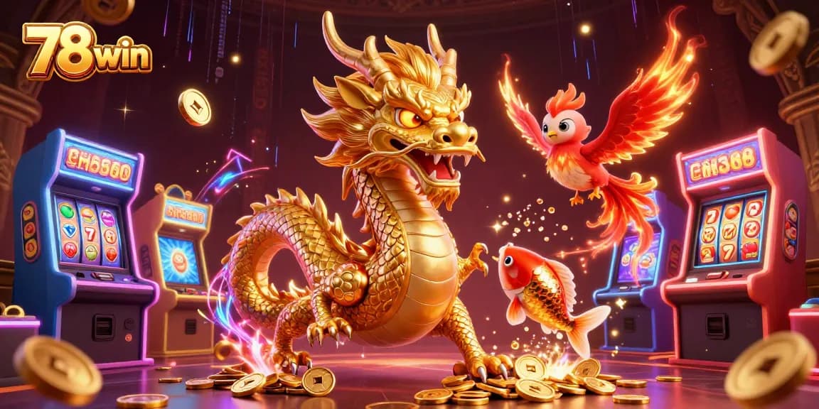 Experience the thrill of winning at 78 win with vibrant 3D casino characters and dynamic game elements.