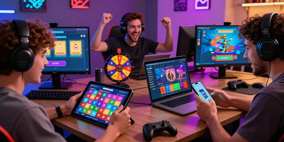 Players enjoying the Jai Club app, engaging in color prediction and wheel spin games, showcasing vibrant online gaming experience.