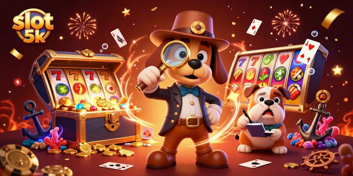 Join the fun with slot 5k as our detective explores thrilling wins and treasures!