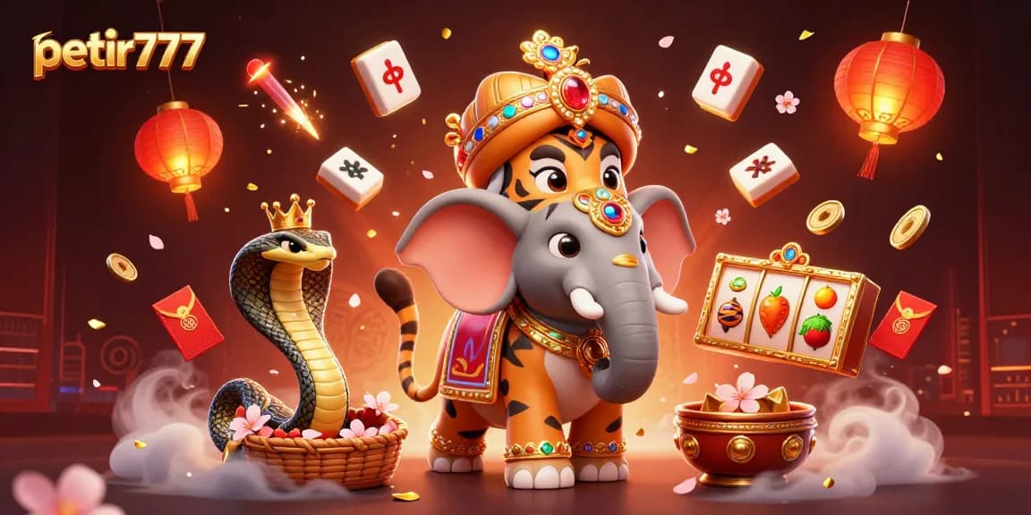 Experience the excitement of petir777 with vibrant slot elements in a captivating casino scene.