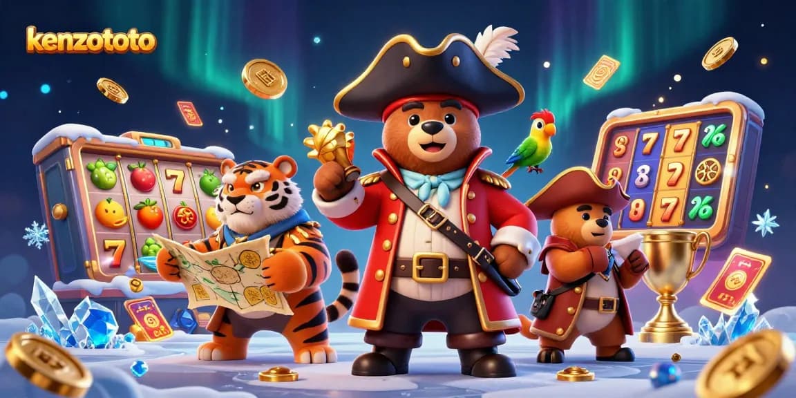Kenzototo offers engaging slot games featuring a pirate-themed bear, creative action, and thrilling gaming elements.