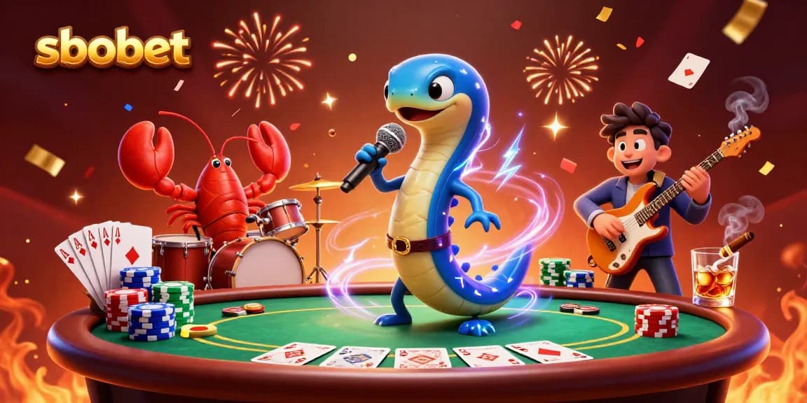Experience sbobet's thrilling action with a vibrant underwater casino performance featuring unique characters.