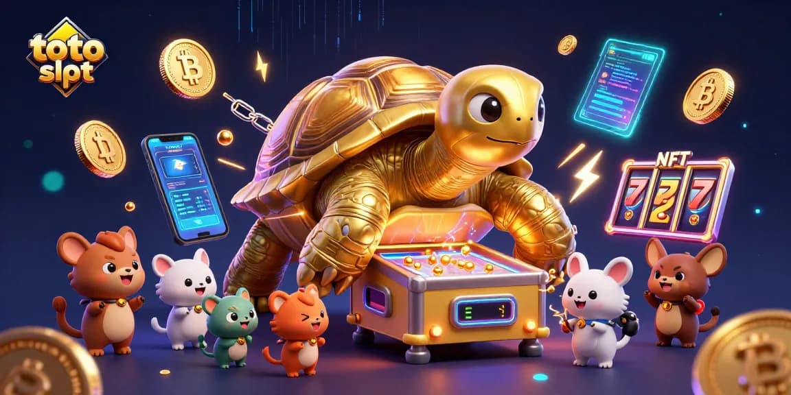 Players enjoy a vibrant toto slot experience with a dazzling golden tortoise pinball machine display.