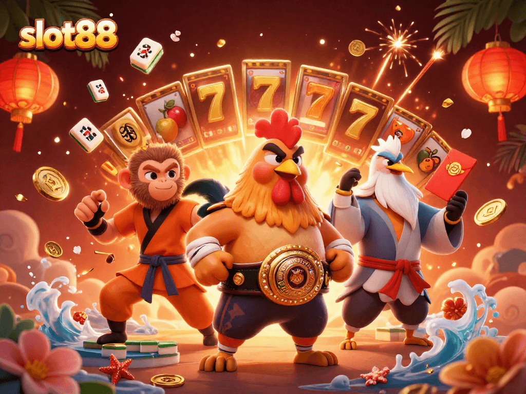 Bermain slot88 dan meraih kemenangan besar di KOITOTO dengan simbol keberuntungan yang berwarna-warni.