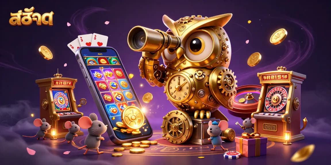Engage with สล็อต as golden coins erupt while playing exciting slot games in a vibrant casino.