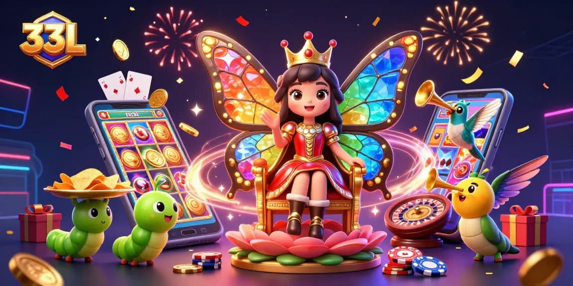 Experience the vibrant world of 33L with enchanting casino elements in a fantasy setting.