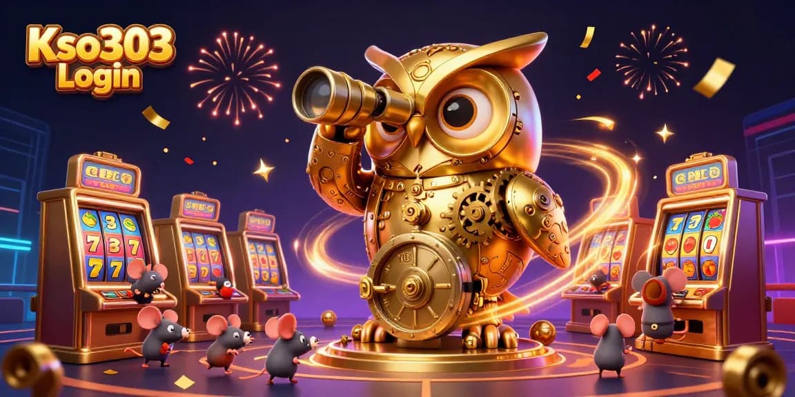 Kso303 Login membuka akses permainan slot terbaik dengan simbol berwarna dan roda jackpot yang berputar.