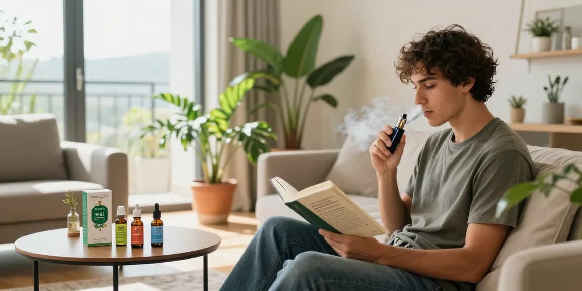 Is vaping legal in Cyprus? A responsible vaping scene featuring quality CBD oil and natural wellness atmosphere.