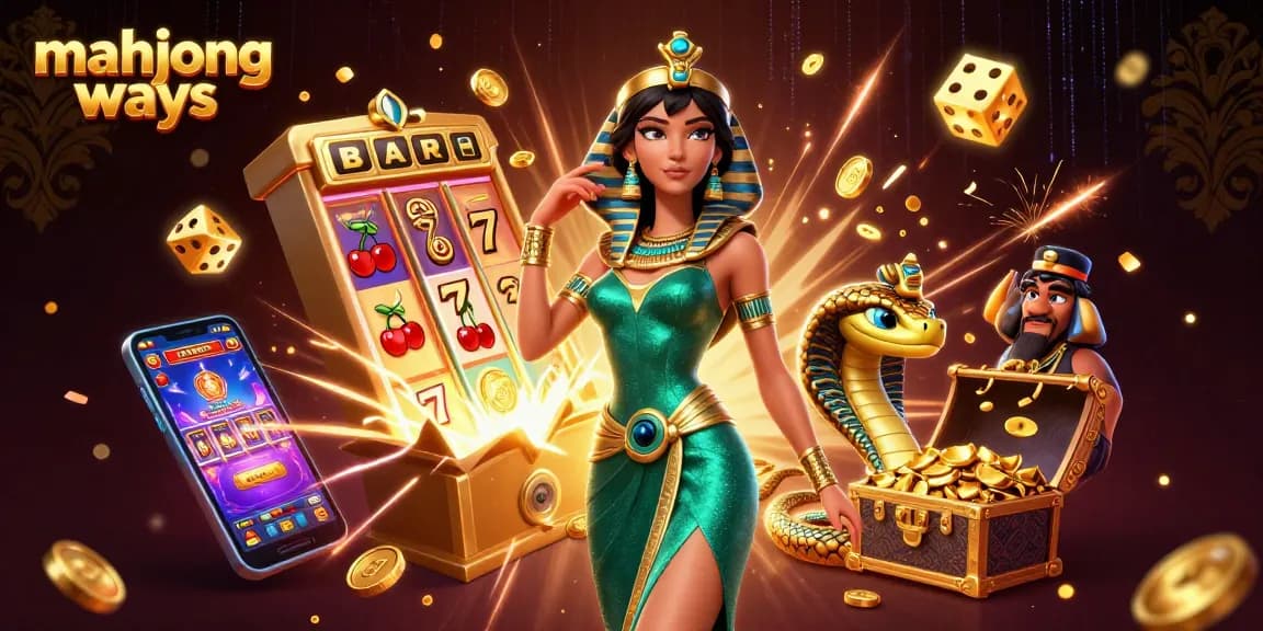 Experience the thrill of mahjong ways in this vibrant 3D casino scene with dynamic slot action.