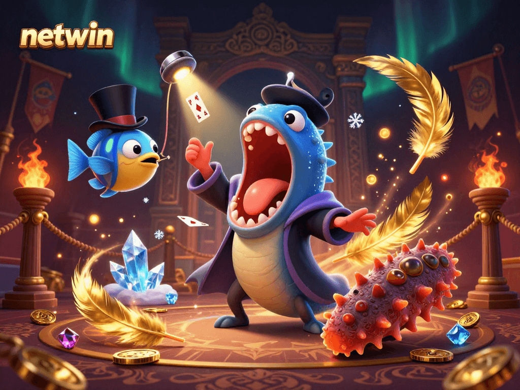 Experience thrilling card tricks in the vibrant world of netwin featuring magical sea creatures.