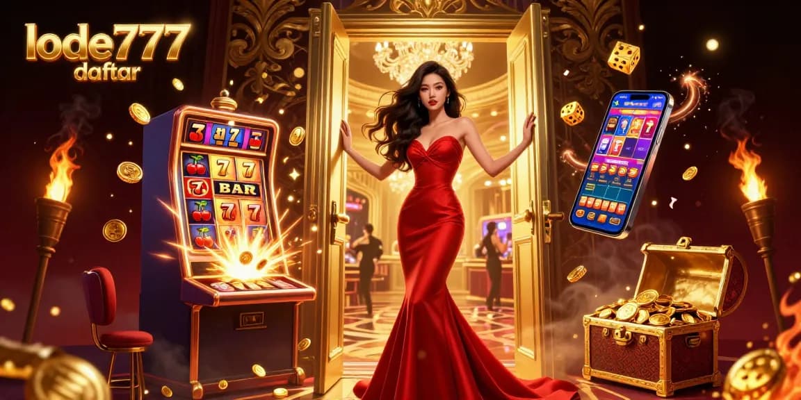 Experience thrilling wins at lode777 daftar with a glamorous casino scene featuring a jackpot explosion.