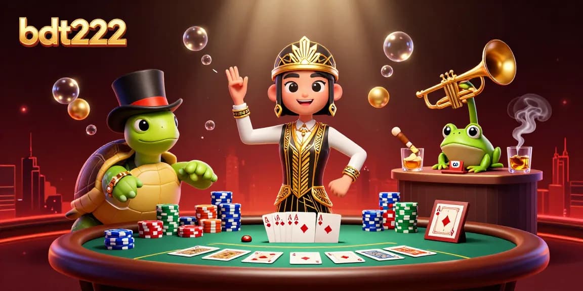 Engage with bdt222's exciting gambling world featuring vibrant casino characters and dynamic gameplay elements.