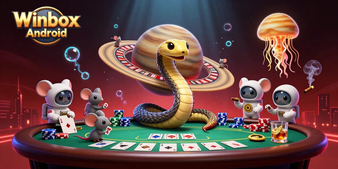 Experience excitement and strategic play with the Winbox Android, featuring immersive casino elements.