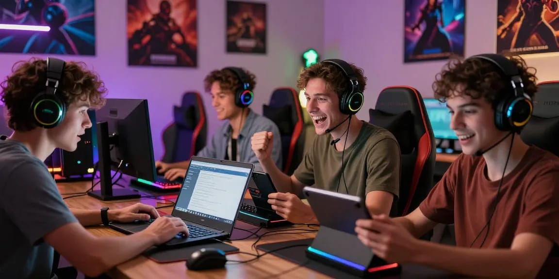 Akses mudah ke game online di https://i-labo7.com/blog/477/ dengan pemain beragam menggunakan laptop, tablet, dan smartphone di lingkungan gaming yang nyaman.