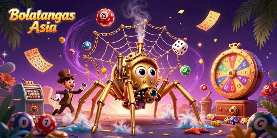 Spin for wins with Bolatangkas Asia in a vibrant casino-themed illustration full of excitement.