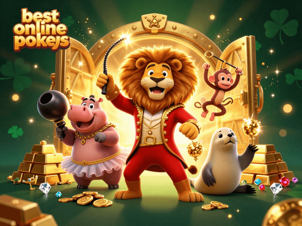 Experience the excitement of best online pokies with vibrant characters and dazzling casino elements.