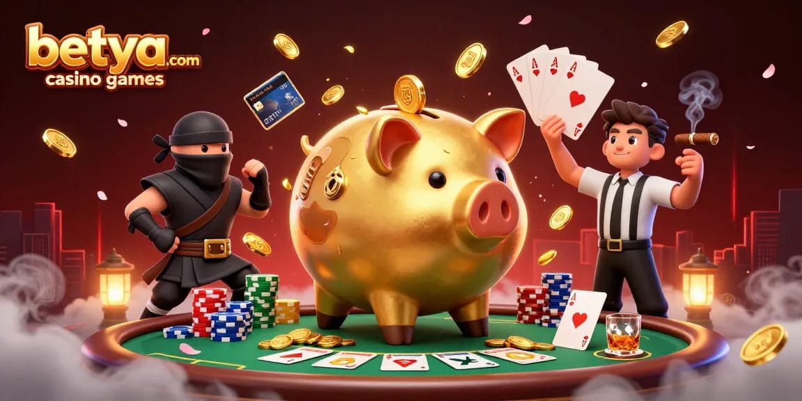 Experience thrilling gameplay with betya.com casino games in an energetic casino scene.