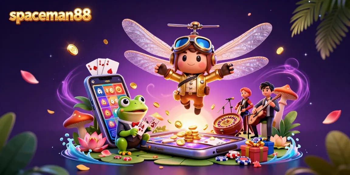 Engage with spaceman88 slots as a dragonfly pilot oversees captivating games and exciting wins.