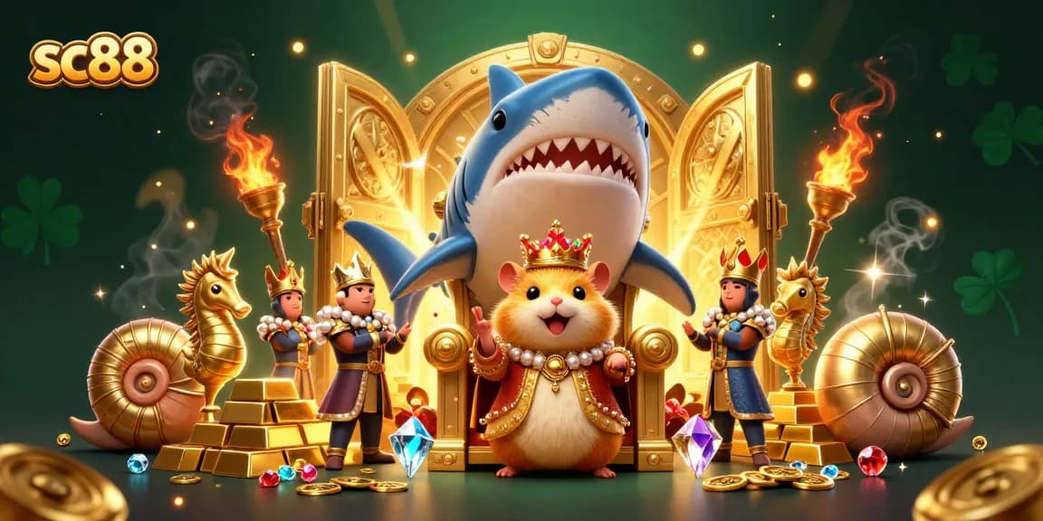 Experience excitement at SC88 casino with golden treasures, characters, and vibrant 3D graphics.