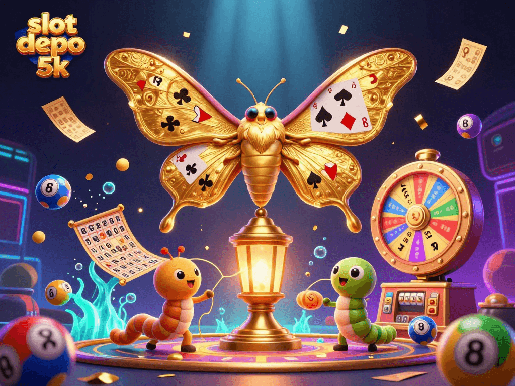 Engage in thrilling gameplay with slot depo 5k as vibrant lottery balls and golden elements come alive!