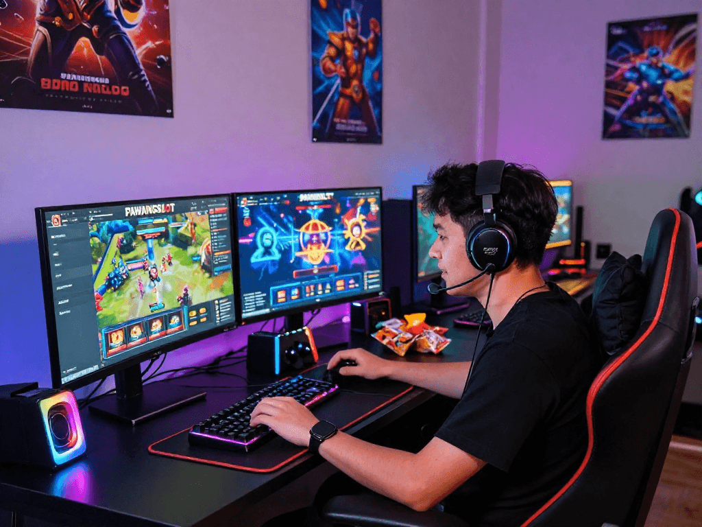 Pengalaman bermain pawangslot dengan pemain antusias di ruang permainan modern.