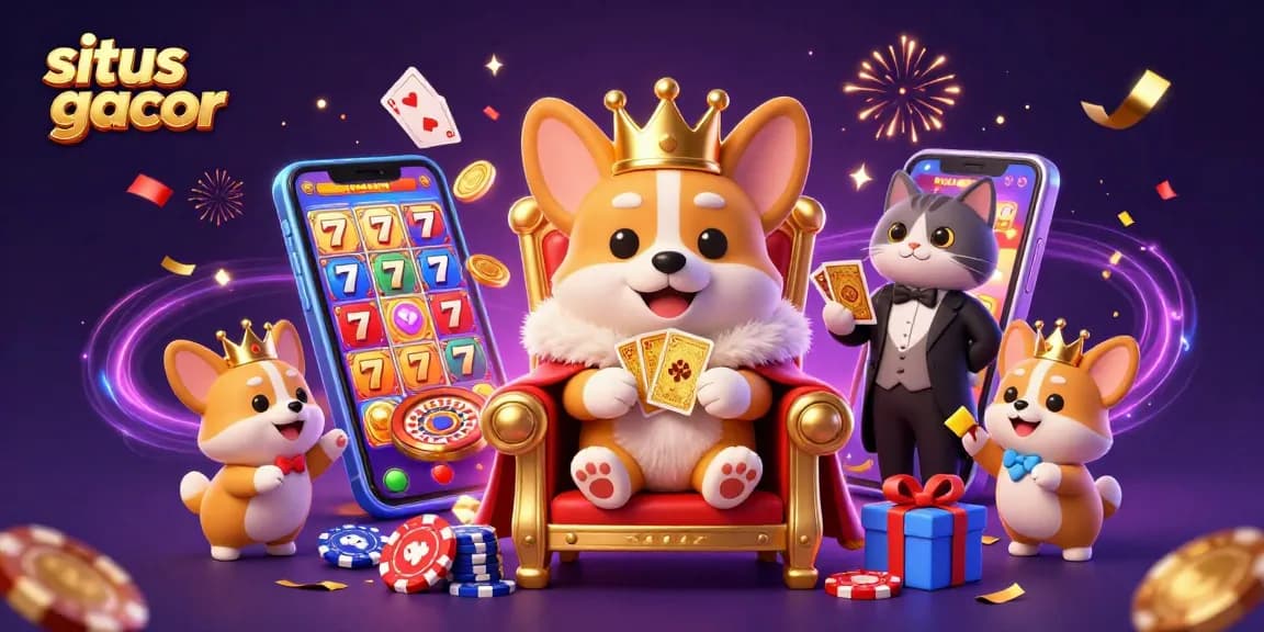 Engage with the thrilling situs slot gacor experience as royal corgi and butler celebrate slot games.