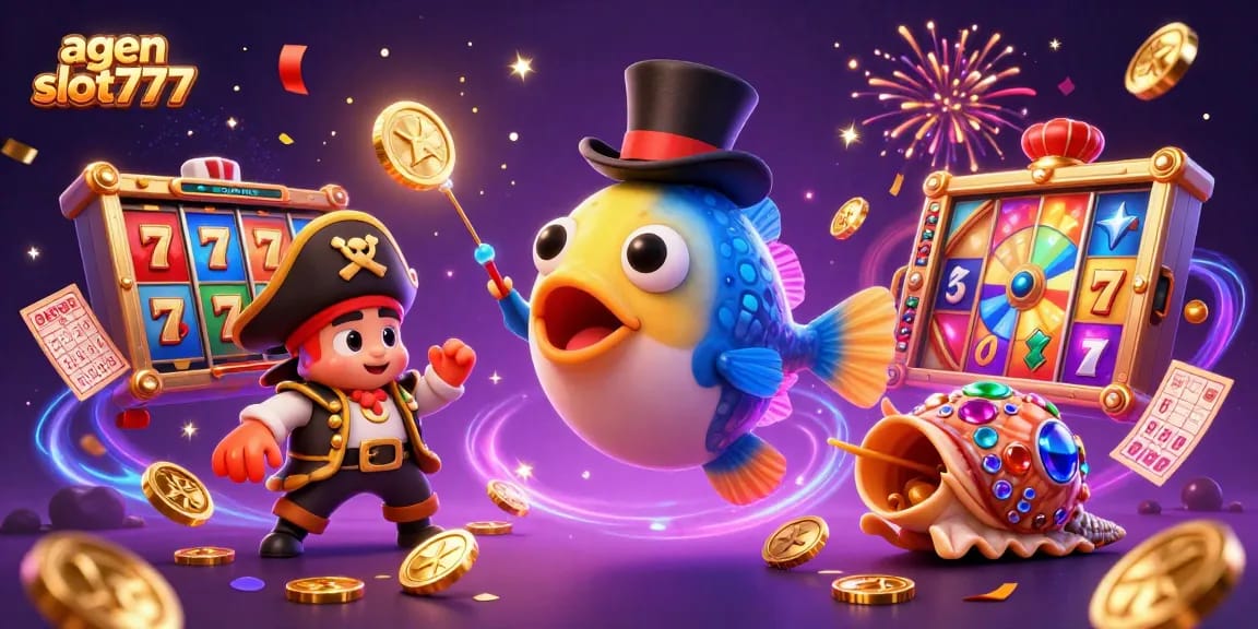 Attract golden coins with agen slot777 in this dynamic 3D illustration featuring casino elements.