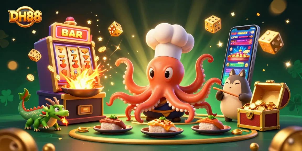 Experience winning moments at DH88 with vibrant characters in a thrilling gambling scene.
