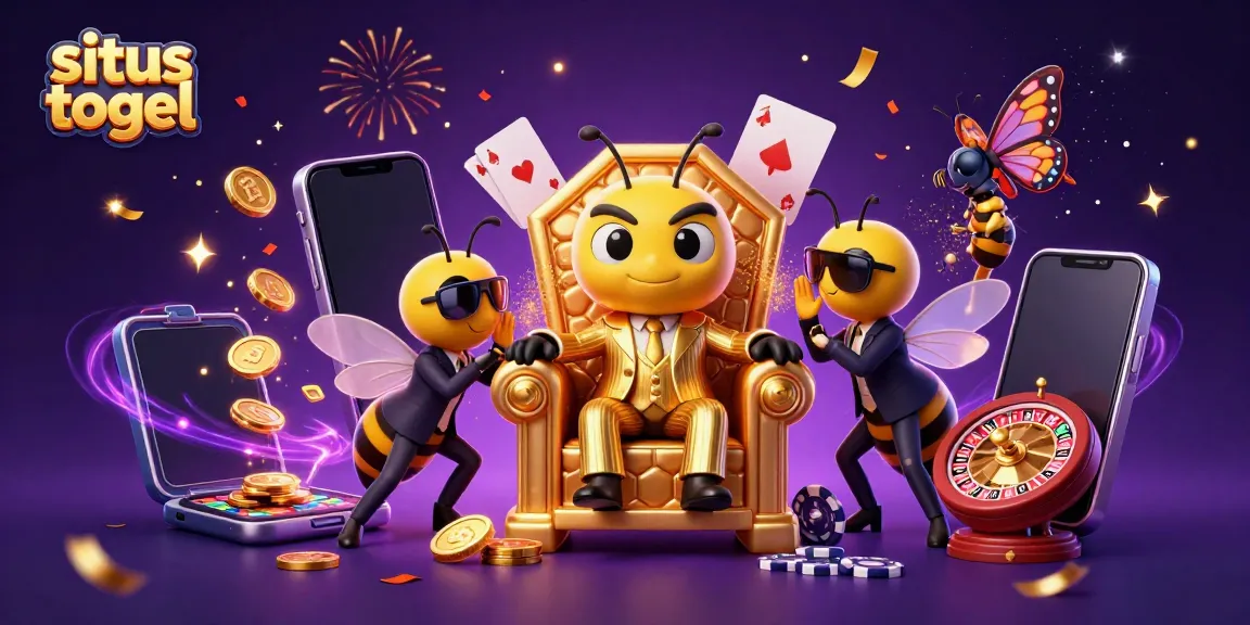 Experience the excitement of situs togel with a colorful casino scene featuring cartoon characters in a dynamic gaming environment.