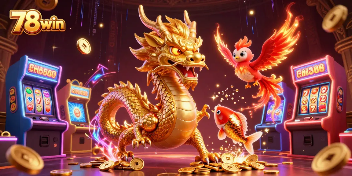 Experience the thrill of winning at 78 win with vibrant 3D casino characters and dynamic game elements.