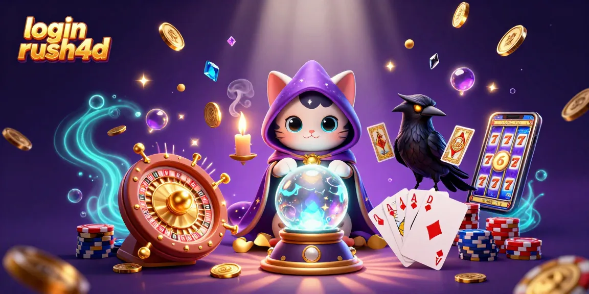 Menangkan di login rush4d dengan keberuntungan dari kucing mistik dan elemen kasino.