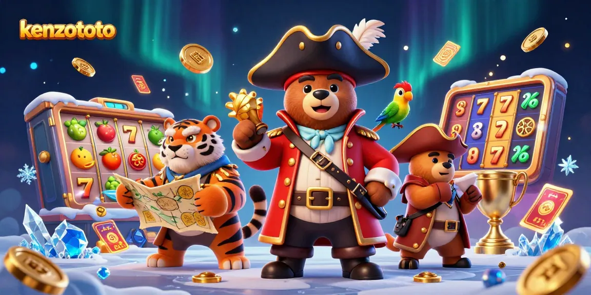 Kenzototo offers engaging slot games featuring a pirate-themed bear, creative action, and thrilling gaming elements.