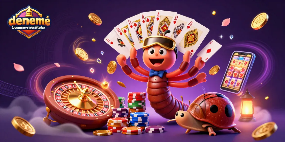 Engage with denemebonusuverensiteler through a vibrant 3D illustration showcasing an animated casino scene.
