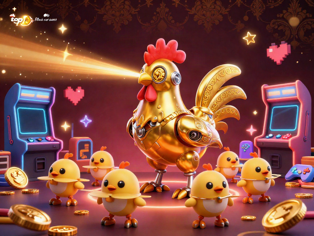 Explore top 10 nhà cái uy tín in a vibrant, dynamic casino gaming scene featuring whimsical characters.