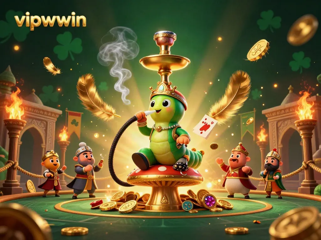 Experience the lavish world of vipwwin with a magical caterpillar in a casino adventure.