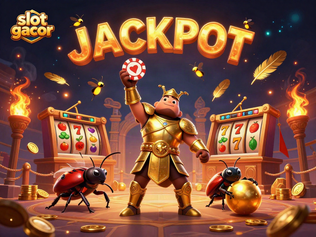Experience the thrill of slot gacor games with vibrant characters and immersive casino elements.