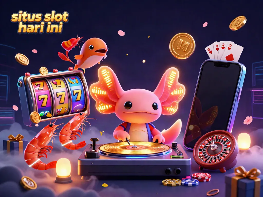 Menggairahkan permainan di situs slot gacor hari ini dengan ilustrasi karakter lucu dan elemen slot yang menarik.