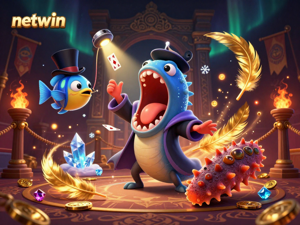 Experience thrilling card tricks in the vibrant world of netwin featuring magical sea creatures.