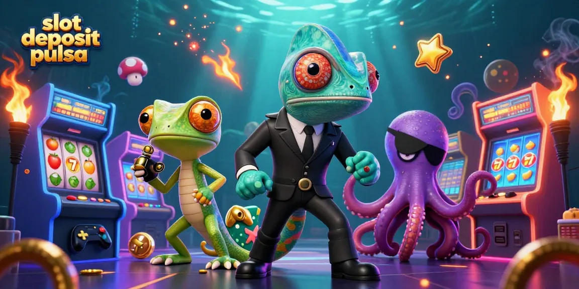 Spin to win with slot deposit pulsa at this vibrant, dynamic casino-themed illustration.